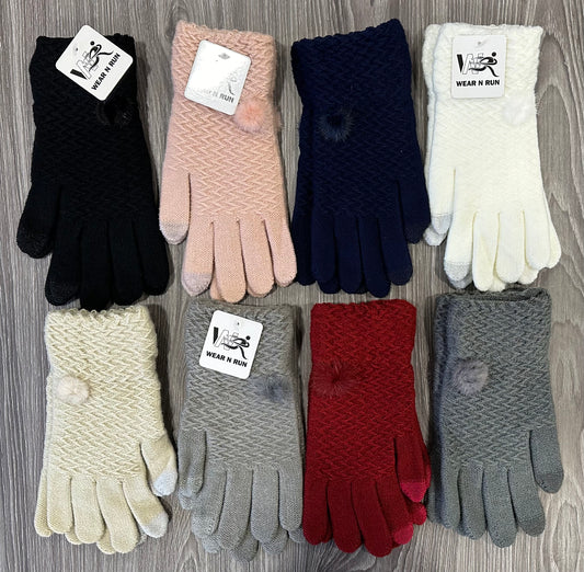 Gloves - Woven Patterned - Ladies