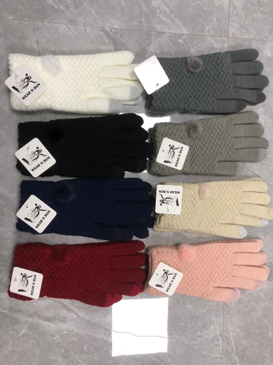 Gloves - Woven Patterned - Ladies